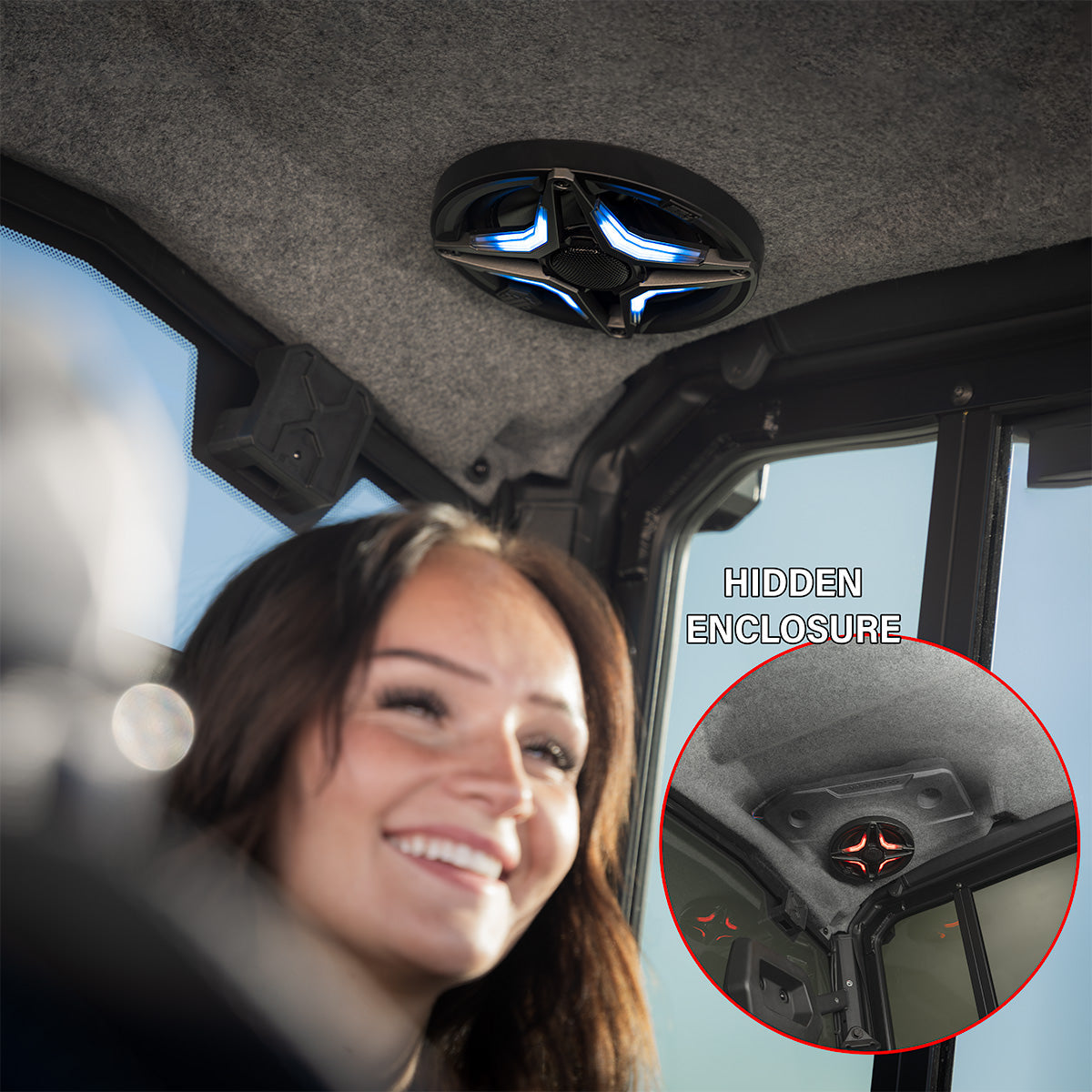 2026-Up CanAm Defender HD11 Phase-5 V-Spec 1,650watt 7-Speaker Audio Kit for BRP Touchscreen