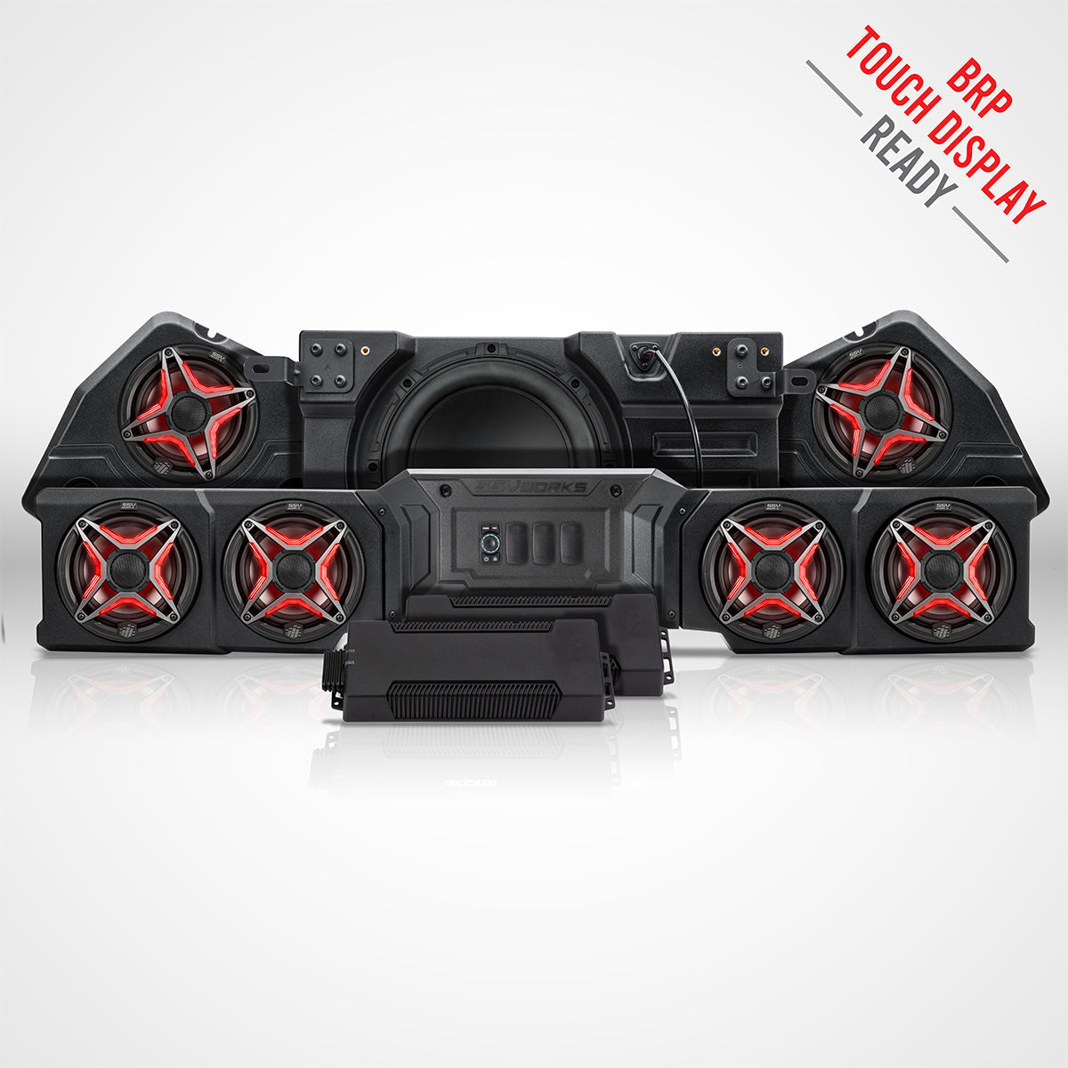 2026-Up CanAm Defender HD11 Phase-5 V-Spec 1,650watt 7-Speaker Audio Kit for BRP Touchscreen