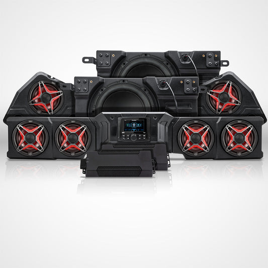 2026-Up CanAm Defender HD11 Phase-7 V-Spec 1,650watt 8-Speaker Audio Kit w/MRB4