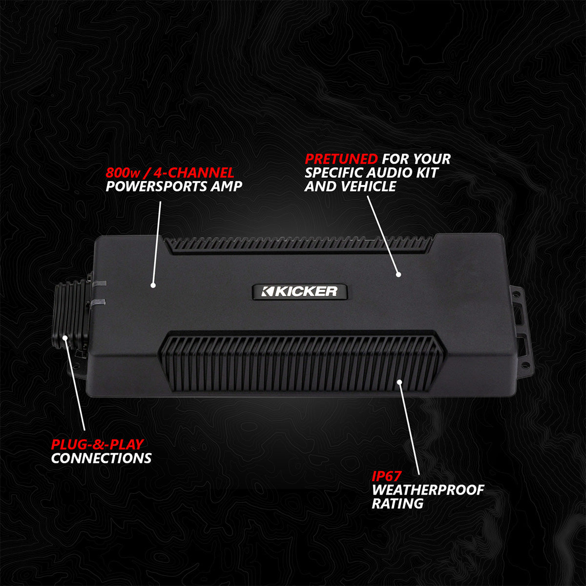 2017-2026 Can-Am® X3, Phase-3 V-Spec 3-Speaker 1650watt System w/MRB4